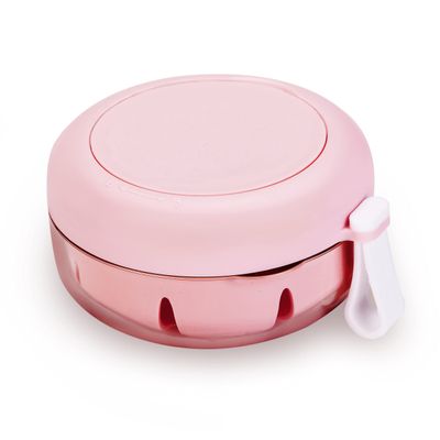 Denture Case, Definitely No-Leak Denture Bath Box for Traveling Perfectly, Denture Cup with Strainer & Magnetic Mirror,Completely Clean Care for Retainer, Mouth Guard, & Denture(PINK)