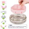 Denture Case, Definitely No-Leak Denture Bath Box for Traveling Perfectly, Denture Cup with Strainer & Magnetic Mirror,Completely Clean Care for Retainer, Mouth Guard, & Denture(PINK) view 4