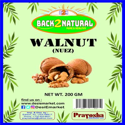 Back2Natural Organic Raw Walnuts - 200gm