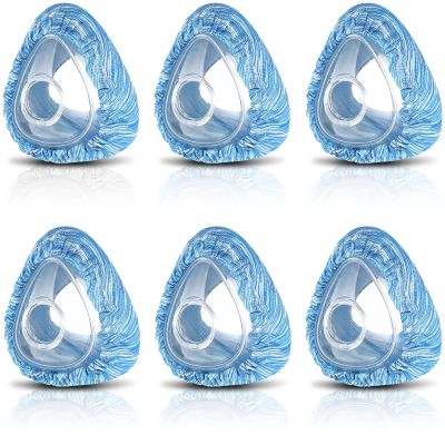 Tudomro 6 Pack Cpap Mask Liners for Full Face Cover, Soft Reusable Cushion Mask Covers Absorb Facial Oils and Moisture(Blue)