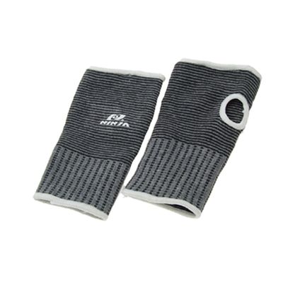 Ruilogod 2PCS Gray Sports Elastic Palm Support Protector Size M