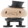 Hoptimist Wedding Groom Raw Oak, Wood, Home Decor Ornament - Scandinavian Design, Wood W/Metal Spring, Small - Creates cheerful movement view 1