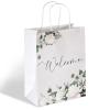 Chinco 48 Pcs Welcome Gift Bags for Wedding Guests Bulk White Welcome Paper Gift Bags Stuffers with Handles for Birthday Party Favors Supplies Retail Craft Packaging, 11 x 9 x 4.7inches view 1