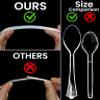 Lonezo [150 Count] Plastic Spoons Clear Spoons Plastic Disposable Eco Friendly Disposable Spoons Shatter Resistant Plastic Spoons Heavy Duty Plastic Cutlery view 4