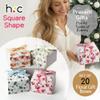 Floral Gift Boxes with Lids & Ribbons, 20 Pack, 5.8 x 3.7 Decorative Small Treat Boxes for Gift Giving, Cookie Tins, Mithai Indian Sweets, Candy, Christmas, Diwali, Favors, Baked Goods, Empty, Bulk view 2