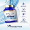 Carlyle Biotin 5000mcg | 360 Vegetarian Tablets | Beauty Formula Supplement | Non-GMO, Gluten Free view 4