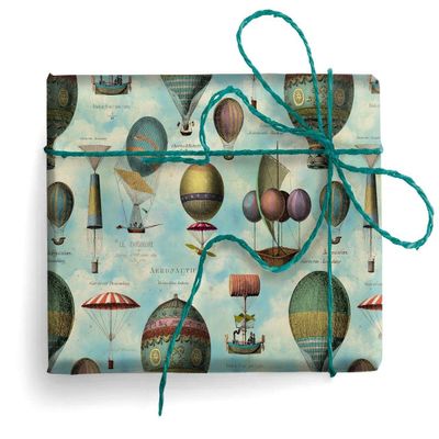 Air Balloons Italian Wrapping Paper, Folded