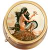 A Slice in Time Mermaid French Nouveau Travel Brass Round Pill Box view 1