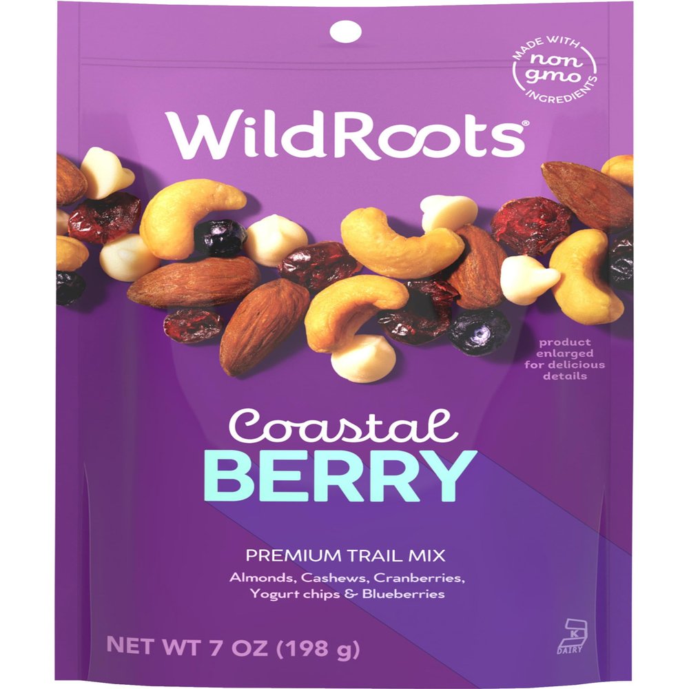 WildRoots Trail Mix, Made with Non-GMO Ingredients & Natural Flavor Coastal Berry, 7 Ounce (Pack of 1)