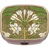 Art Nouveau Flowers Brass Rectangle Pill Box view 1