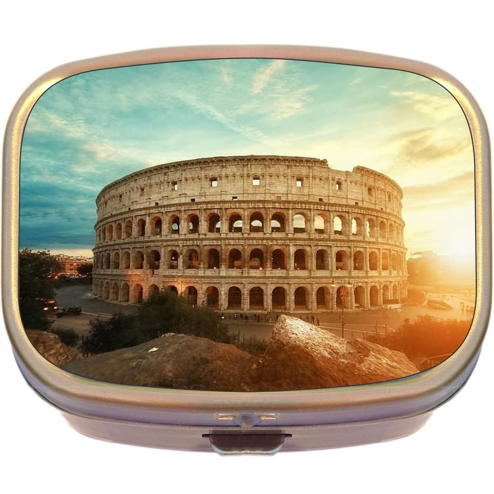 Acropolis of Athens Brass Rectangle Pill Box