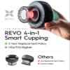 REVO The Original 4-in-1 Smart Cupping Therapy Massager, Red Light Therapy for Targeted Pain Relief, Knots, Aches, Muscle Soreness, Circulation & Tighter Skin, Portable Cupping Kit view 2