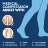 Thigh High Compression Socks for Men 20-30 mmHg - Full Length Compression Support Over Knee Stockings - Navy, 3X-Large view 3