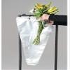 A&A Flower Bouquet Unprinted 37 Micron Clear Cellophane Bags Plastic Sleeve Bag 50 Pcs (16X16X4 in.) view 1