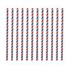 Blue Decor 200 Pcs Disposable 4th of July Paper Straws Blue White Striped Straws Drinking for Memorial Day Patriotic Americana Themed Party Supplies Smoothie view 1