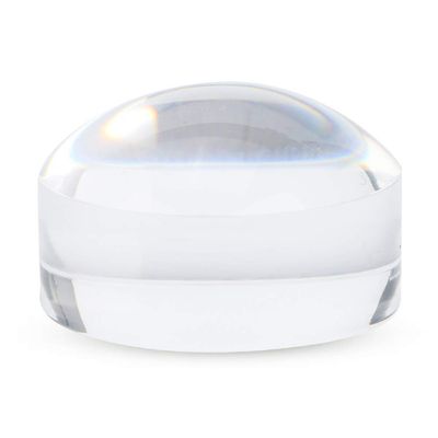 2 Inch Acrylic Dome Magnifier 8X Paperweight Reading Magnifying Glass Optical Half Ball Lens with Nice Box and Polishing Pouch(80mm)