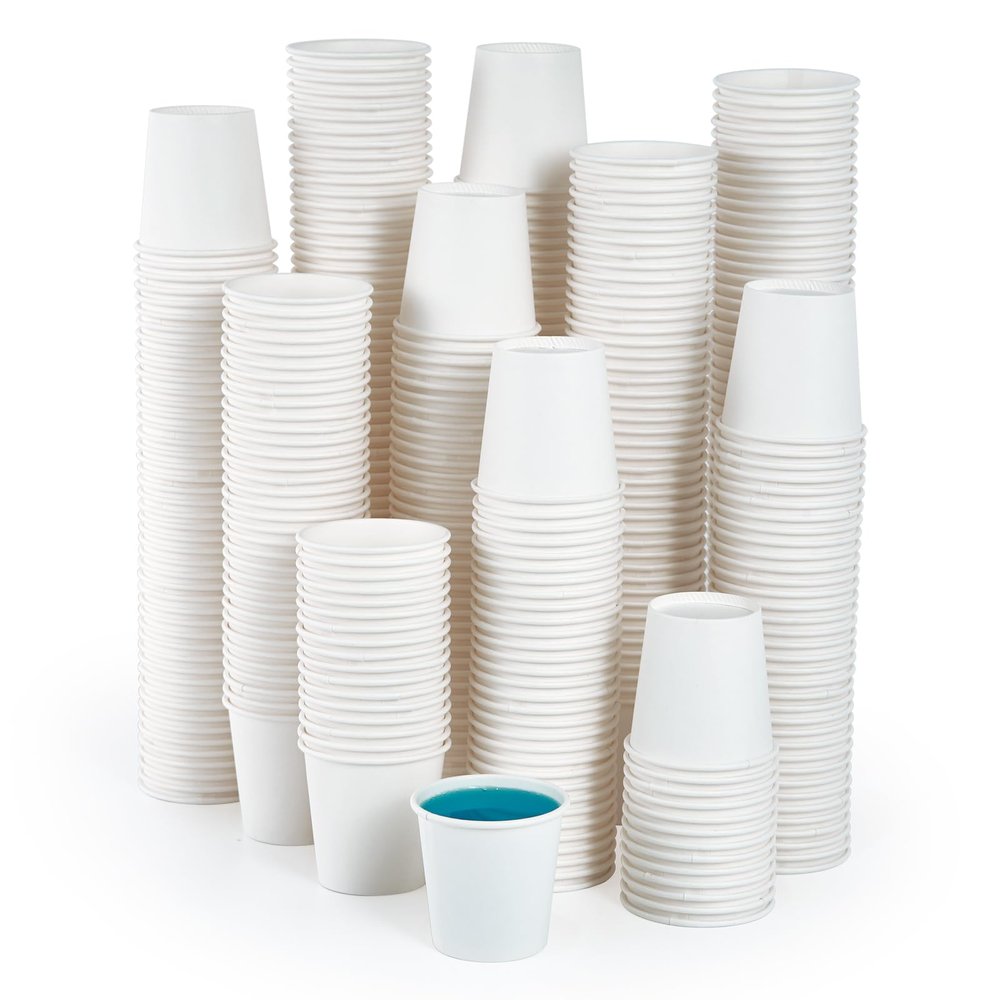 JOLLY PARTY 2 oz Bathroom Cups, 360 Pack Small Paper Cups, White Mouthwash Cups, Disposable Mini Espresso Paper Cups, Paper Sampling Cup