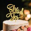 Gold She Said Yes Cake Toppers Mr And Mrs Wedding Cake Topper Bridal Shower Cake Topper For Wedding Personalized Initials Wedding Cake Topper With Date Acrylic Rustic Cake Toppers view 1