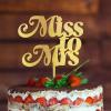 Miss To Mrs Wedding Cake Toppers Gold Bride And Groom Personalized Cake Toppers Mr & Mrs Wedding Cake Toppers Personalized Engagement Wedding Cake Decorating Supplies Acrylic Gold Cake Toppers view 3