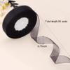 Hiswan 3/4 inch Sheer Organza Ribbon 50 Yards Black Chiffon Ribbon for Gift Wrapping Christmas Halloween Decoration Wedding Bouquet Crafts view 2