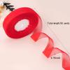 Hiswan 3/4 inch Sheer Organza Ribbon 50 Yards Red Chiffon Ribbon for Gift Wrapping Christmas Halloween Decoration Wedding Bouquet Crafts view 2