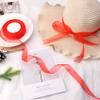 Hiswan 3/4 inch Sheer Organza Ribbon 50 Yards Red Chiffon Ribbon for Gift Wrapping Christmas Halloween Decoration Wedding Bouquet Crafts view 4