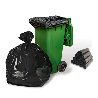 33 Gallon Black Trash Bag, 200 Bags, 1.5 Mil Thick, For Commercial Kitchen, Warehouse, Office, Janitorial, Can Liners, Large Garbage Bags