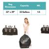 33 Gallon Black Trash Bag, 200 Bags, 1.5 Mil Thick, For Commercial Kitchen, Warehouse, Office, Janitorial, Can Liners, Large Garbage Bags view 3