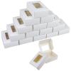 Ywin 96 Mini Kraft Paper Boxes with Window -Soap & Treat Boxes for Candy & Jewelry Display, 3.34x2.36x1.18 Inch (White) view 1