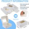 Ywin 96 Mini Kraft Paper Boxes with Window -Soap & Treat Boxes for Candy & Jewelry Display, 3.34x2.36x1.18 Inch (White) view 2