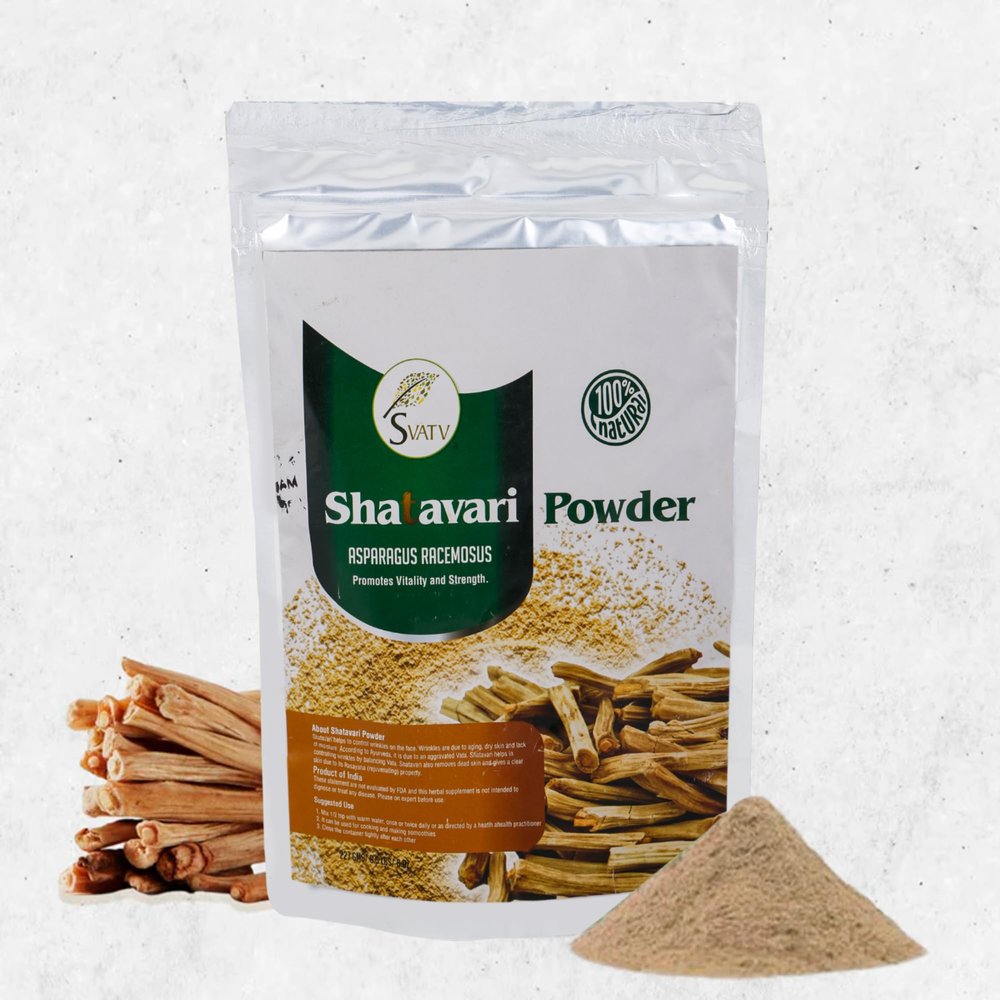 SVATV Shatavari Powder | Asparagus Racemosus | Rejuvenate Herb | Antioxidant Properties - 227 Gram, Half Pound, 8 Ounce