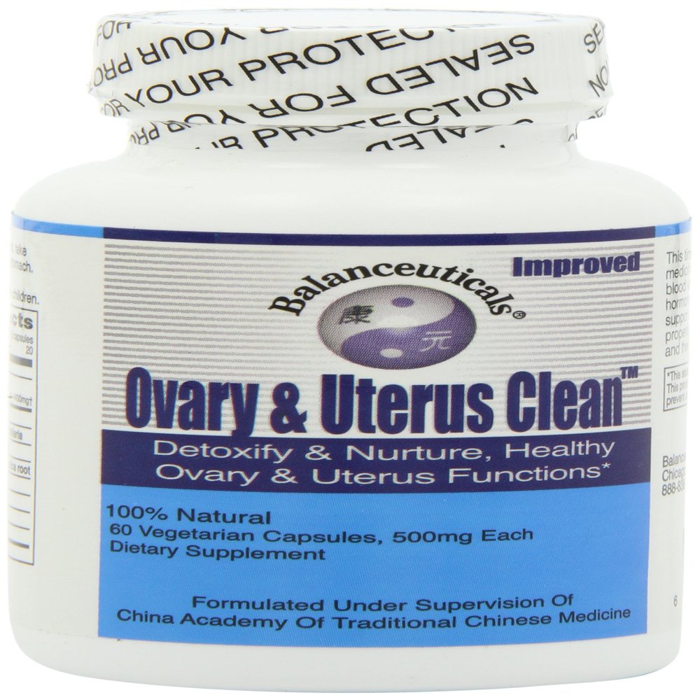 4 Set of 60 Count Balanceuticals Ovary & Uterus Clean, 500 mg Dietary Supplement Capsules