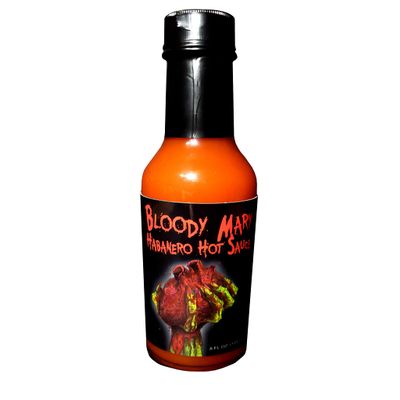 Bloody Mary Habanero Hot Sauce 5 Oz. Great Hot Sauce Gift (The Heart of Bloody Mary Label)