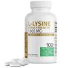 Bronson L-Lysine Extra Strength 1000 MG per Tablet High Potency, Immune Support & Supports Collagen Synthesis, Non-GMO, 100 Vegetarian Tablets view 1