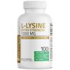 Bronson L-Lysine Extra Strength 1000 MG per Tablet High Potency, Immune Support & Supports Collagen Synthesis, Non-GMO, 100 Vegetarian Tablets view 3