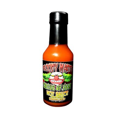 Bloody Mary Habanero Hot Sauce 5 Oz. Great Hot Sauce Gift (Circus of Fear Label)