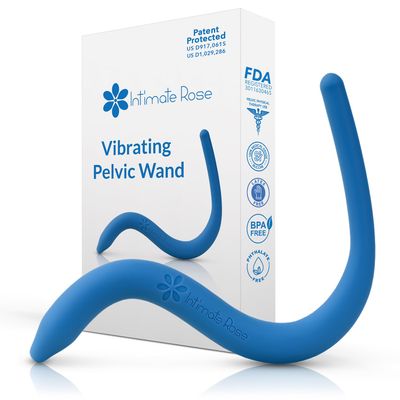 IntimateRose Vibrating Pelvic Wand for Pelvic Muscle Pain Relief - Pelvic Physical Therapy Vibration - BPA-Free, Latex-Free, for Men & Women (Vibration)
