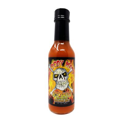 Bloody Mary Habanero Hot Sauce 5 Oz. Great Hot Sauce Gift (Halloween Limited Edition Label)