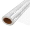 JOYIT 100' Long X 35 Wide Clear Cellophane Wrap Roll with White Dots - 3 Mil Thicker Cellophane Roll, Clear Wrapping Paper for Gift Baskets Wrap (35" Folds into 17.5") view 1
