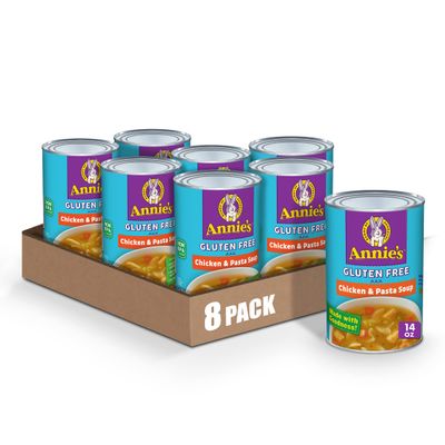 Annies Gluten Free Chicken & Pasta Canned Soup, Ready To Serve, 14 oz. (Pack of 8)