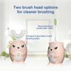 Kids Electric Toothbrushs U Shaped sonic Automatic Toothbrush with 4 Brush Heads, Six Cleaning Modes,Cartoon deer Modeling , full mouth toothbrush for baby view 3