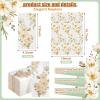 200 Pcs Floral Guest Napkins Bathroom Napkins Guest Disposable Hand Towels Dinner Paper Napkins Decorative Towels for Wedding Holiday Anniversary Birthday Tea Party Baby Shower view 3