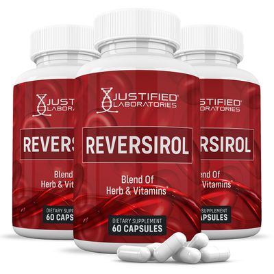 (3 Pack) Reversirol Advanced Formula 620MG Formula Supplement Pills 180 Capsules