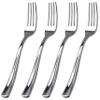 WDF 100 Piece Silver Plastic Forks - 7.4inch Silver Forks Disposable - Plastic Silverware for Dessert Cake - Heavy Duty Plastic Cutlery for Christmas Party or Daily Using view 1