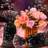 100 Pieces Black and Rose Gold Cellophane Bags 10.8 x 5 inch Plastic Party Treat Bags Candy Goody Treat Bag with 100 Gold Twist Ties for Back to School Birthday Wedding Graduation Party Supplies view 4