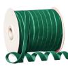 50 Yards Velvet Ribbon, 3/8 inch (10mm) Green Velvet Ribbon for Gift Wrapping, Valentine's Day, Wedding, Christmas, DIY Crafts, Decoration, Choker view 1