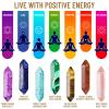 17Pcs Healing Crystals Stones Sets, Hexagonal Bullet Shaped Reiki Meditation Gemstone Chakra Stones Tiger Eye Obsidian Quartz Crystals Gemstone Wand Set Pendants with Storage Box view 4