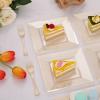 DaYammi Gold Glitter Dinnerware Set for party- 50 Dinner Plates, 150 Dessert Plates -50 Per Rolled Napkins with Gold Cutlery - 50 Disposable Cups 9 OZ -100 Small Plastic Cake Forks view 3