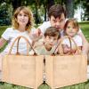 12 Pcs Large Jute Totes Burlap Gift Bags with Handles 12.6x 8.3 x 5.1inches Reusable Blank Bridesmaid Gift Bags Burlap Bags for Beach Teacher Bridesmaid Wedding DIY Decoration(12.6x 8.3 x 5.1inches) view 2