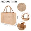 12 Pcs Large Jute Totes Burlap Gift Bags with Handles 12.6x 8.3 x 5.1inches Reusable Blank Bridesmaid Gift Bags Burlap Bags for Beach Teacher Bridesmaid Wedding DIY Decoration(12.6x 8.3 x 5.1inches) view 3
